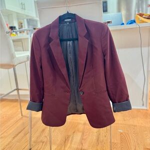Express Wine Burgundy Blazer Size 4